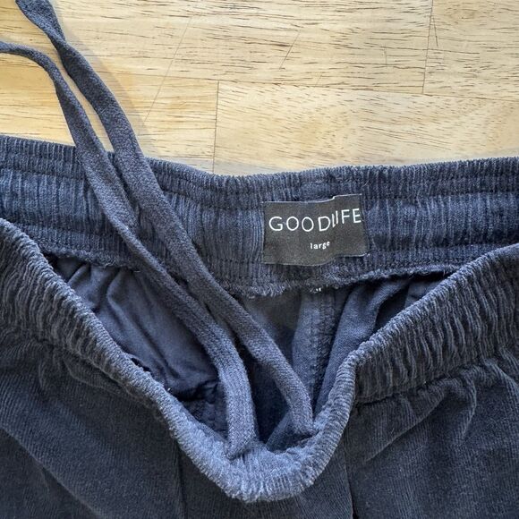 Goodlife Slim Fit Stretch Corduroy Black Short Elastic Waist Old Money Prep Lrg - Picture 8 of 13